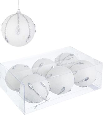 BIZZOTTO 6er-Set bruchfeste Weihnachtskugeln Aubrey