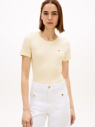 Tommy Hilfiger Womens Crewneck Favorite T-Shirt - Yellow - XXL