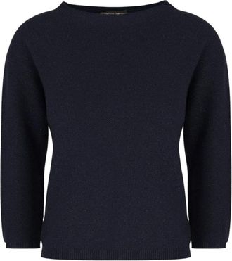 Fabiana Filippi Round-neck Truien - Dames - Ronde hals truien - Blauw - 2XS - Truien & Vesten