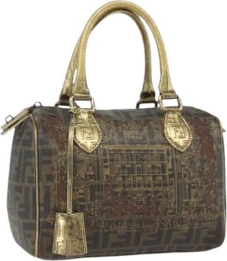 Fendi Pre-owned Handbags, female, Brown, Size: ONE SIZE Pre-owned Plastic Handbag
