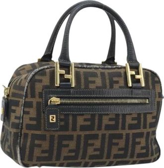 Fendi Pre-owned Mini Bags, female, Brown, Size: ONE SIZE Pre-owned Zucca Canvas Mini Bag