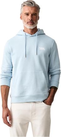 Karl Lagerfeld Hooded Sweatshirt - Heren - Hoodies - Blauw - L - Katoen - Hoodies & sweatvesten