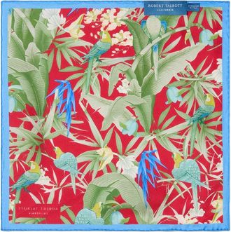 Robert Talbott York Tropical Floral Pocket Square in Blue/red at Nordstrom