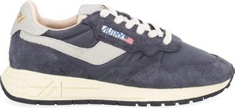 Autry Reelwind Low Sneakers with Textured Suede Overlay