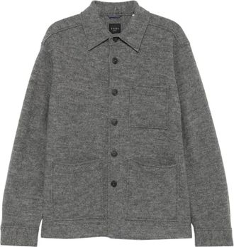 Xacus Camicia a Maniche Lunghe in Maglia - - Jackets - Uomo - Grigio - L