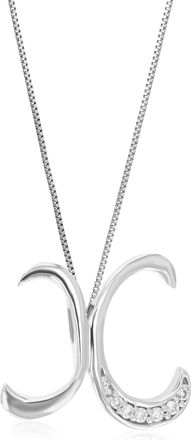 Vir Jewels 1/20 cttw Lab Grown Diamond Alphabet Pendant Necklace in Sterling Silver with Chain For Women