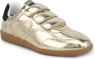 Vintage Havana Womens 3 Strap Sneaker In Gold Foil
