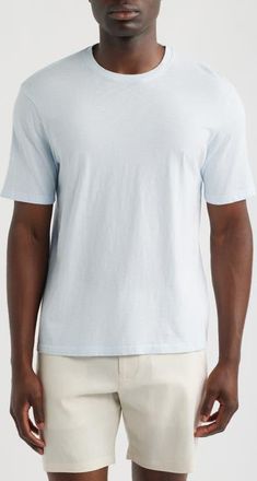 Nordstrom Slub Cotton Crewneck T-Shirt in Blue Breeze at Nordstrom, Size Xx-Large