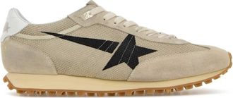 Golden Goose Deluxe Brand Beige Mesh And Suede Running Marathon Sneakers