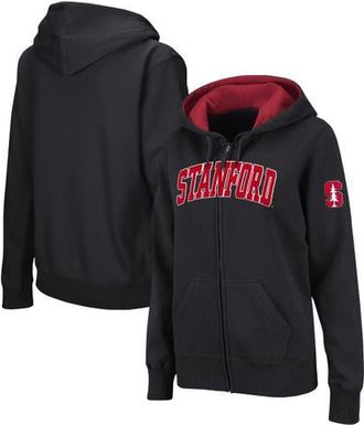 Colosseum Womens Colosseum Black Stanford Cardinal Arched Name Full-Zip Hoodie at Nordstrom, Size Xx-Large