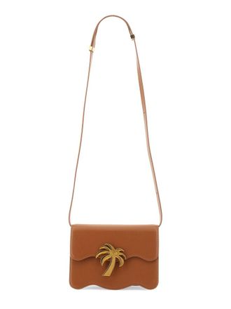 Palm Angels Womens Palm Beach Bag Brown Lining Polyurethane Shoulder