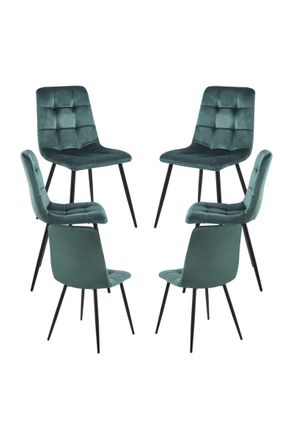 Regalos Miguel Regalos Miguel - Packs Sillas Comedor - Pack 6 Sillas Stuhl Terciopelo - Verde