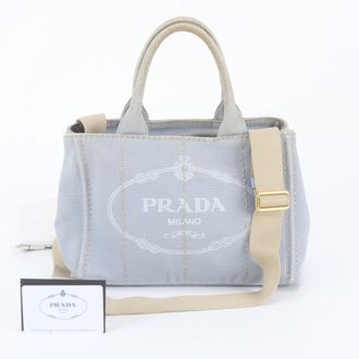 Prada Blue Handbag Shoulder Bag Tote Bag (Pre-Owned)