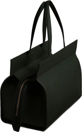 Khaite Handtas van bewerkt leer met rits - Groen