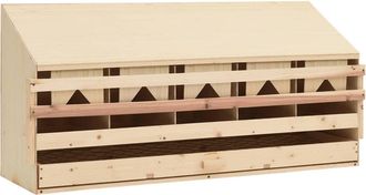 vidaXL Ponedero Para Gallinas 5 Compartimentos Madera Pino 117x33x54cm Vidaxl