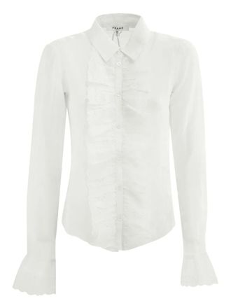 Frame Denim ruffled shirt - White