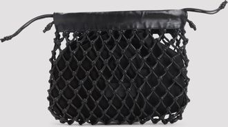 Frankie Shop Morgan Leather Macram&eacute; klein etui