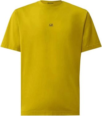 C.P. Company Gasato T-shirt met korte mouwen - Heren - T-shirts - Geel - M - Katoen - Tops