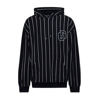 HUGO BOSS Heren Pinstripe Hoodie met lange mouwen (Donkerblauw)