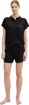 Emporio Armani Pyjamaset van twee delen - Dames - Pyjama - Zwart - XS - Leer - Nachtkleding