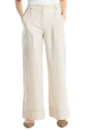 Max Studio Easy Wide Leg Pants in Ht Oatmeal at Nordstrom Rack, Size Small