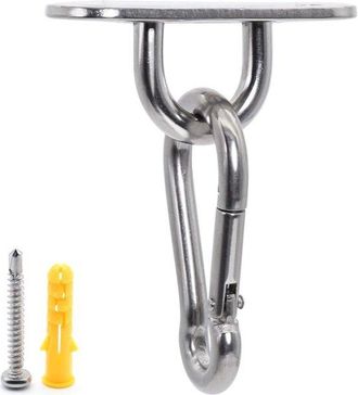 OEM Juego De 4 Placas De Ojo M6 Y Mosquetones Para Hamacas Y Columpios