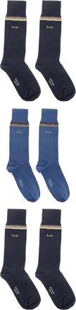 Paul Smith Calzini con logo (3 paia) - Blu