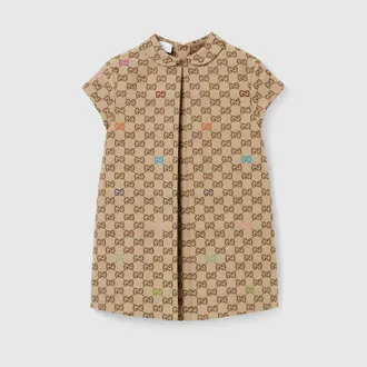 Gucci Kids - GG Canvas Dress, Beige