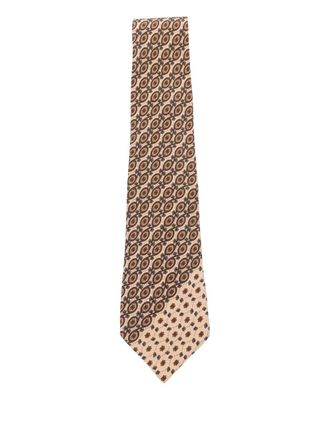 Giorgio Armani 1990s patterned tie - Neutrals