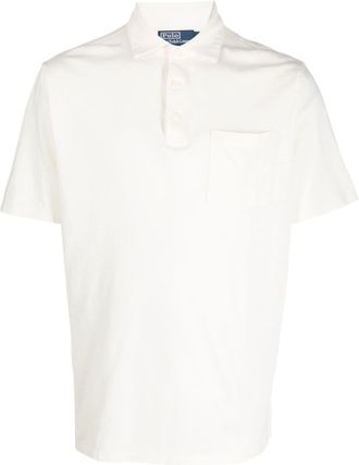 Polo Ralph Lauren patch-pocket polo shirt - men - Linen/Flax/Cotton - L - Neutrals