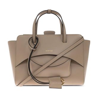 Hidesins Tassen, Dames, Beige, ONE Size, Leer, Flap Medium Bag