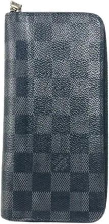 Louis Vuitton Pre-owned Long Wallet (bi-fold) Damier Graphite - unisex - Vintage Accessoires - Zwart - ONE Size - Vintage