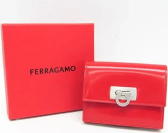 Ferragamo Pre-owned Wallets, female, Red, Size: ONE SIZE Pre-owned Wallet