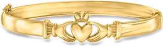 Ross-Simons 18kt Gold Over Sterling Claddagh Bangle Bracelet