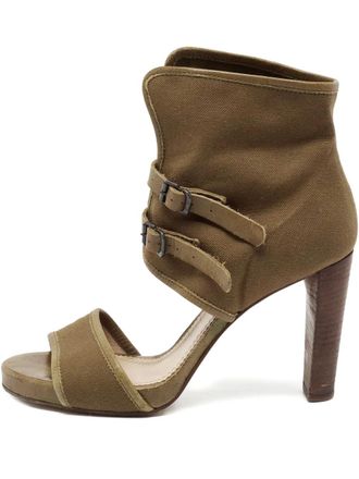 Chlo&eacute; 2024 buckle canvas sandals - Brown