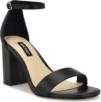 Nine West Toniann Ankle Strap Sandal in Black at Nordstrom, Size 10.5