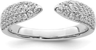 Diamond2Deal 14k White Gold Lab Grown Diamond Wedding Band Ring 1/2Ct Clarity- VS Color- D-E