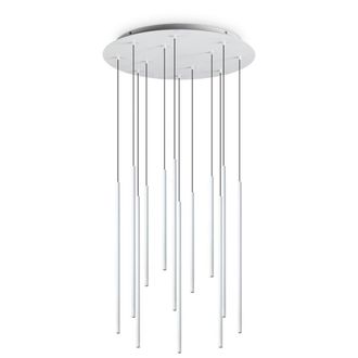 Netlighting Filo Decorative 12 Drop Cluster Pendant Ceiling Light White 3000K