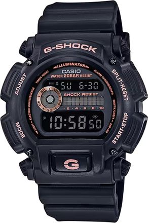 Casio Mens G-Shock Black Rose Gold Digital Sports Watch - DW-9052GBX-1A4CR