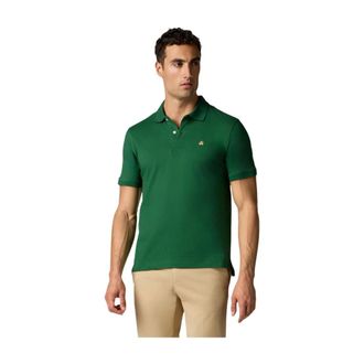 Brooks Brothers Polo van Katoen Piqu&eacute; - Heren - Tops - Groen - Maat: S Katoen