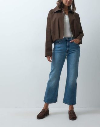 Arket jeans a zampa corta in denim blu