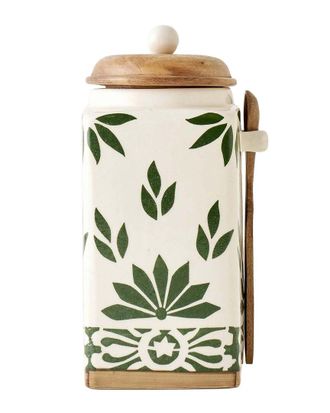 Bella Maison Molly Ceramic Jar With Acacia Lid & Spoon