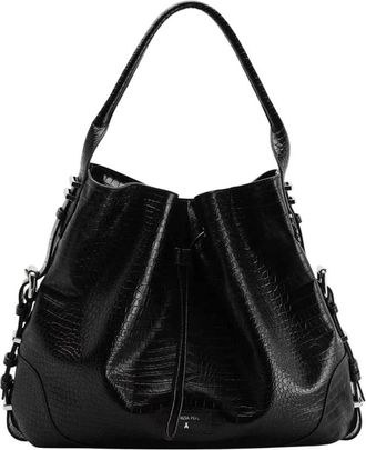 Patrizia Pepe Horse Belt Bag - Dames - Schoudertassen - Zwart - ONE Size - Leer - Tassen