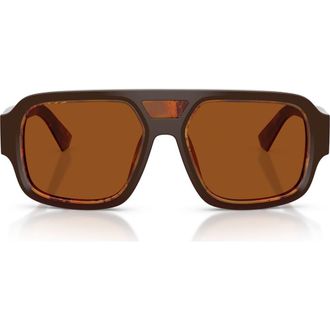 Dolce & Gabbana 55mm Square Sunglasses in Top Brown/Pearl Gold Brown at Nordstrom