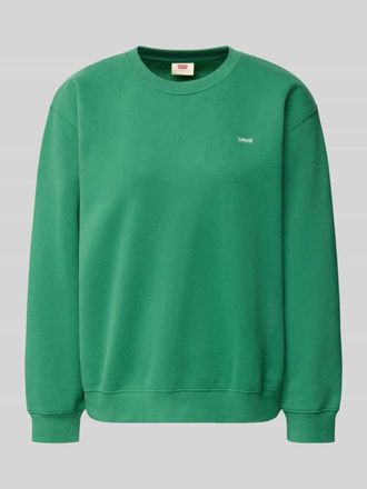 Levi's Sweatshirt mit Label-Stitching in Dunkelgruen, Gr&ouml;&szlig;e XS