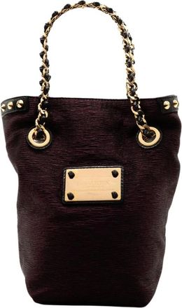 Louis Vuitton Pre-owned Embossed Leather Bucket Bag - Dames - Vintage Tas - Paars - ONE Size - Leer - Vintage