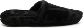 Versace Allover Handdoek Slippers - Heren - Pantoffels - Zwart - S - Katoen - Schoenen