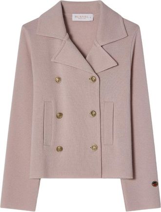 Busnel Indra Gebreid Wollen Jas - Dames - Zomerjassen - Roze - S - Wol - Jassen