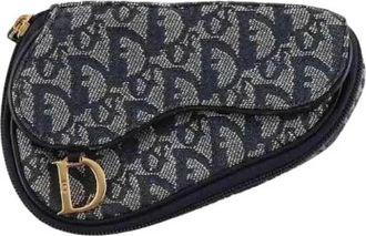Dior Pre-owned Saddle Wallet - Dames - Vintage Mini Tas - Blauw - ONE Size - Vintage
