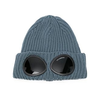C.P. Company Goggle Beanie - male - C.P. Company - Accessories - Blue - ONE SIZE - Accessories
